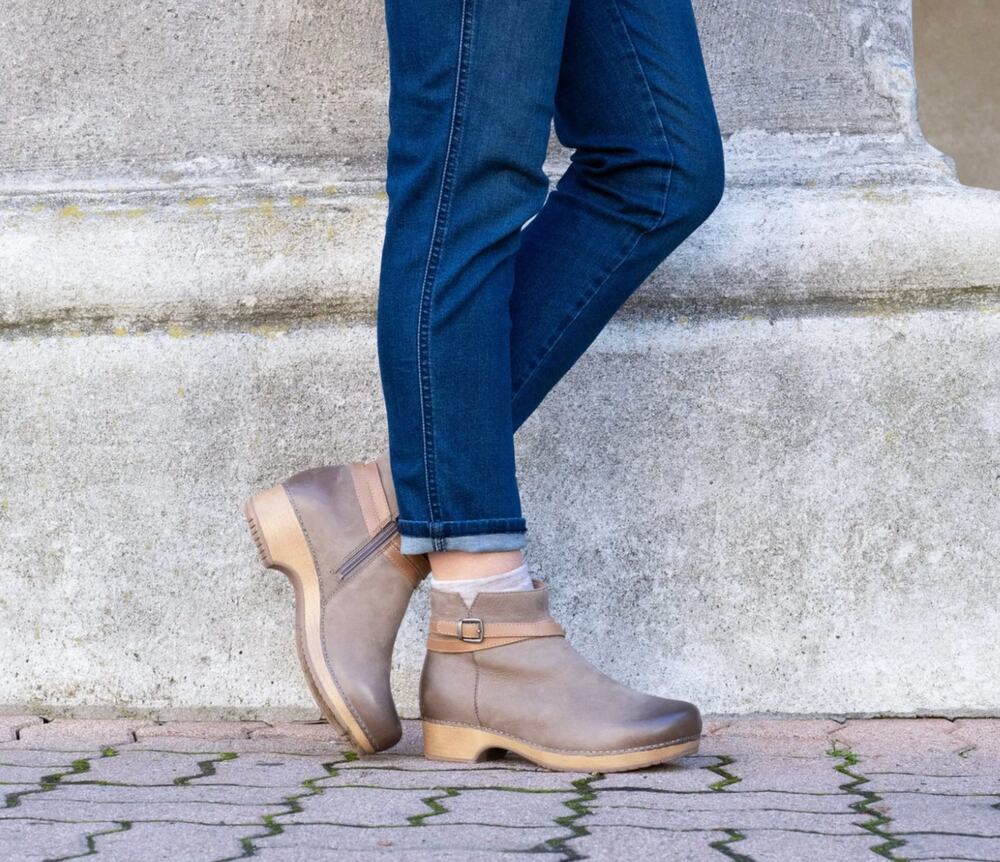 DANSKO Brook Boot in Taupe Burnished Nubuck Size 39